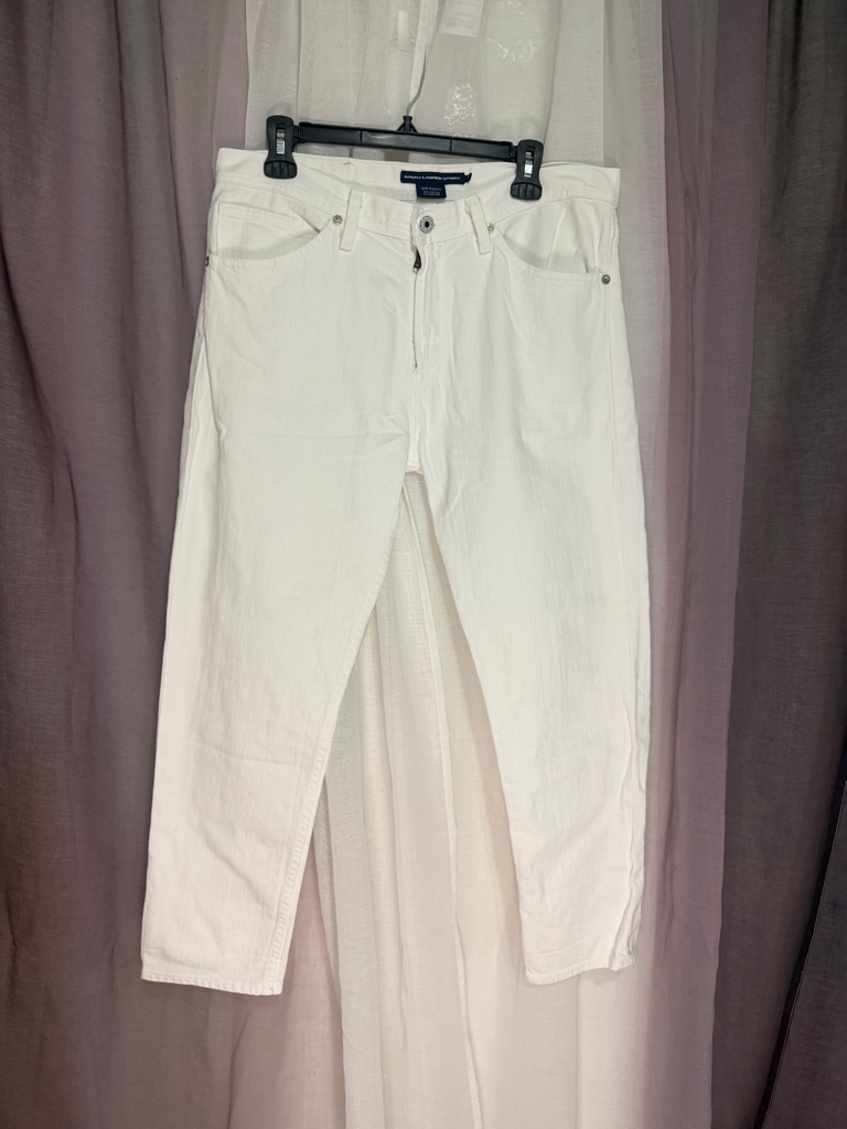 Ralph Lauren White Straight Fit Jeans